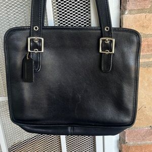 Black leather bag